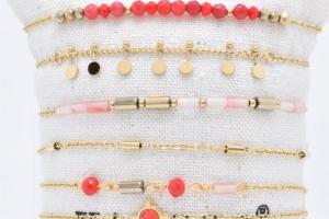 kapyco bracelet or cornaline rouge